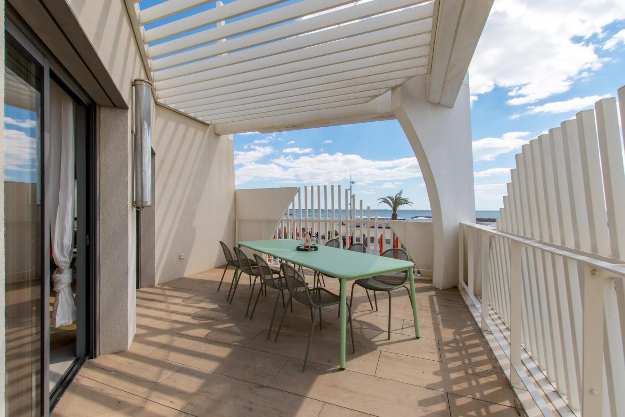 Le Majestic Residence Le Mind Vue Mer Exceptionnelle Grande Terrasse Privee Piscine Partagee Sur Le Toit Hyper Centre La Grande Motte Bagian luar foto
